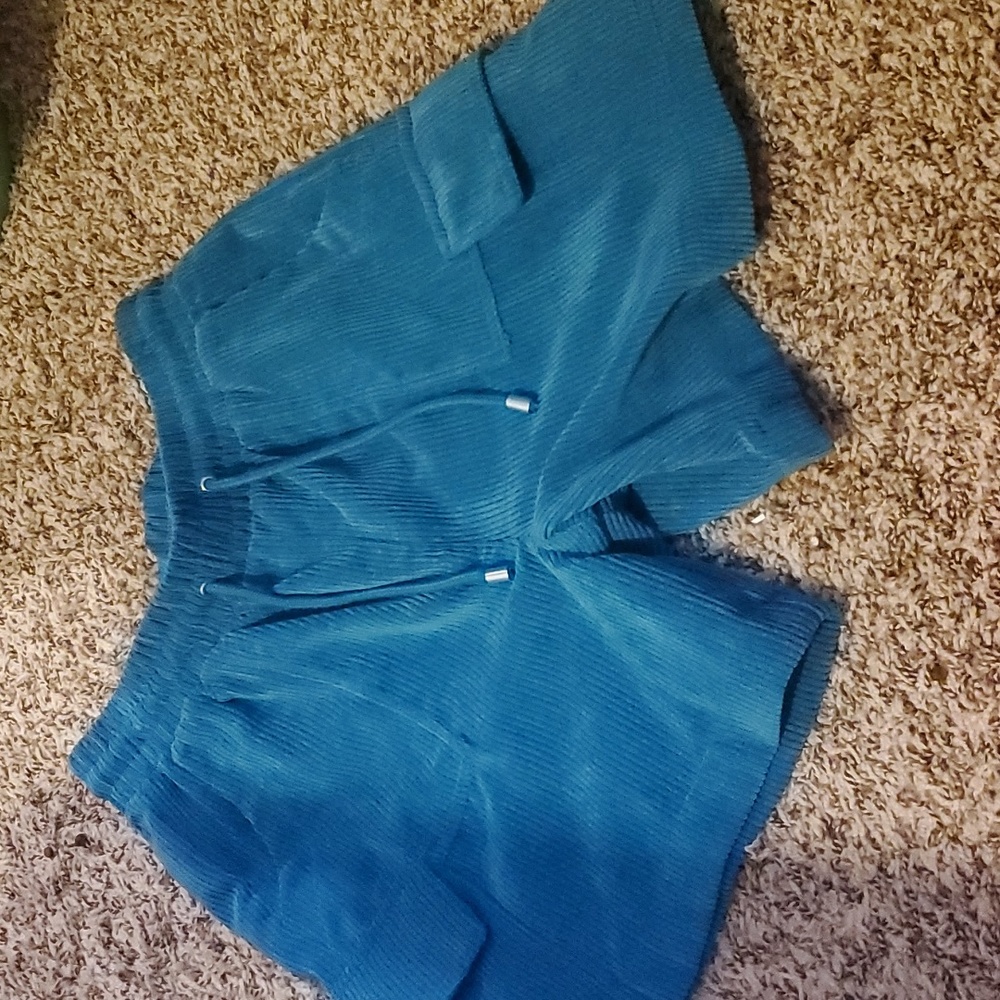 Forever 21 teal corduroy shorts